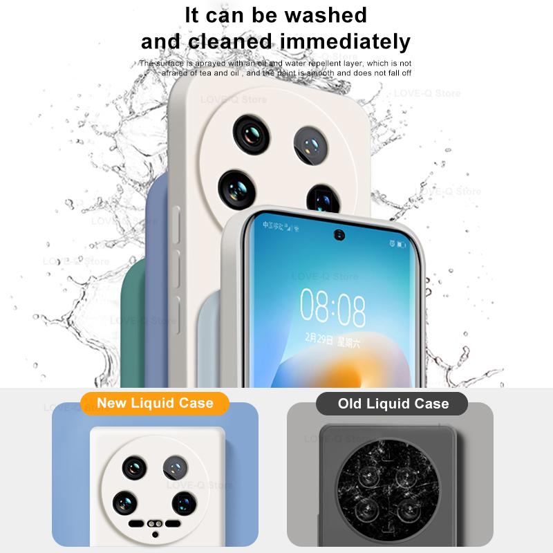 For For Xiaomi 14 Ultra Liquid Silicone Phone Case For Xiaomi Mi 14 Mi14 Ultra Mi14Ultra Cases Shockproof Protective Cover