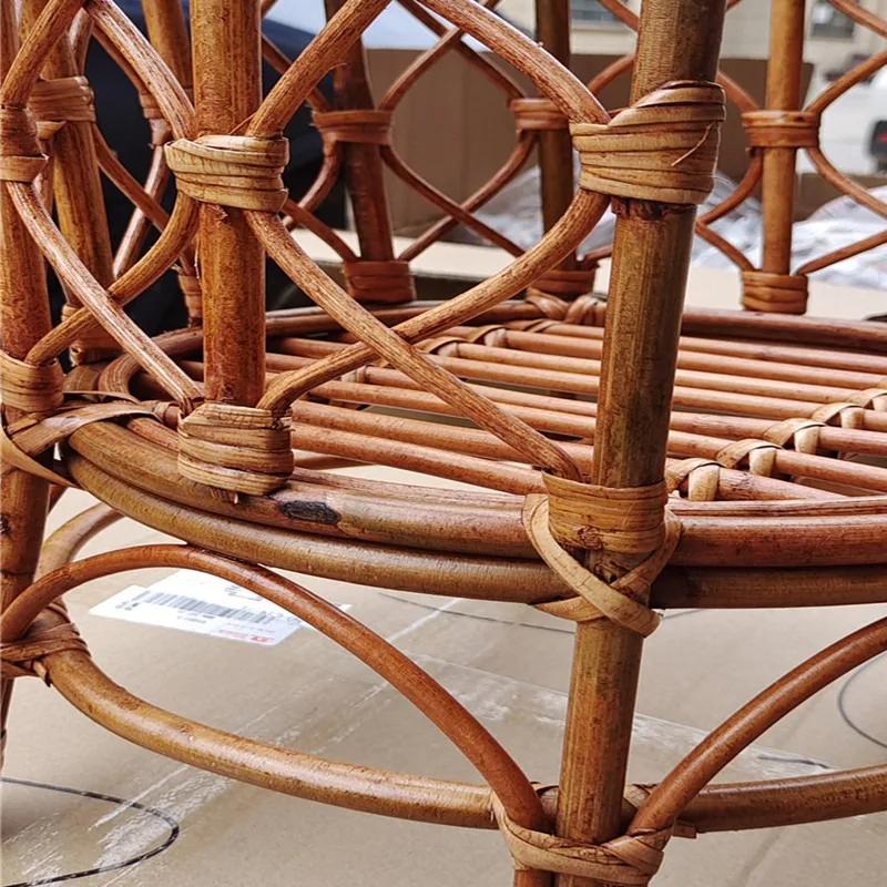 Basket Chair Infant Photo Baby Girl Boy Posing Bed Background Photography Accessor Newborn Photography Props Retro Rattan