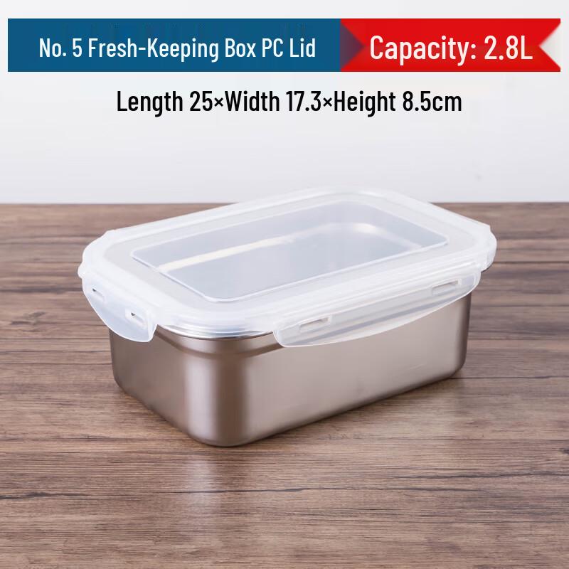 FATTBAO Stainless Steel Rectangular Food Storage Containers with Lids