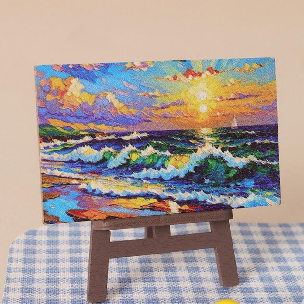 Plastic Dollhouse Miniature Beach Chair Mini Doll Furniture Chair For OB11 Doll