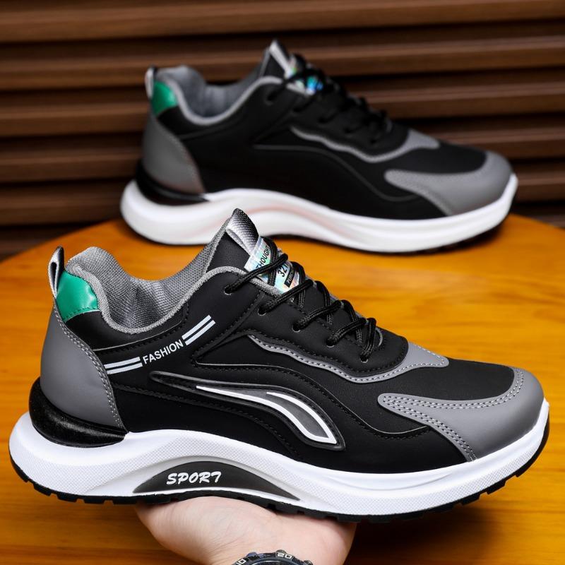 Casual men's shoes new autumn breathable leather sports running shoes men's versatile soft-soled sports men's shoes