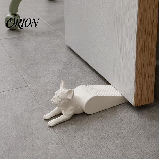 Cale de porte imprimée en 3D Bouledogue Français Stopper Wedge, Butée de porte en forme de chien, Antidérapant Stop Antidérapant Sans perçage Sol Butée de porte pour Maison Bureau Chambre