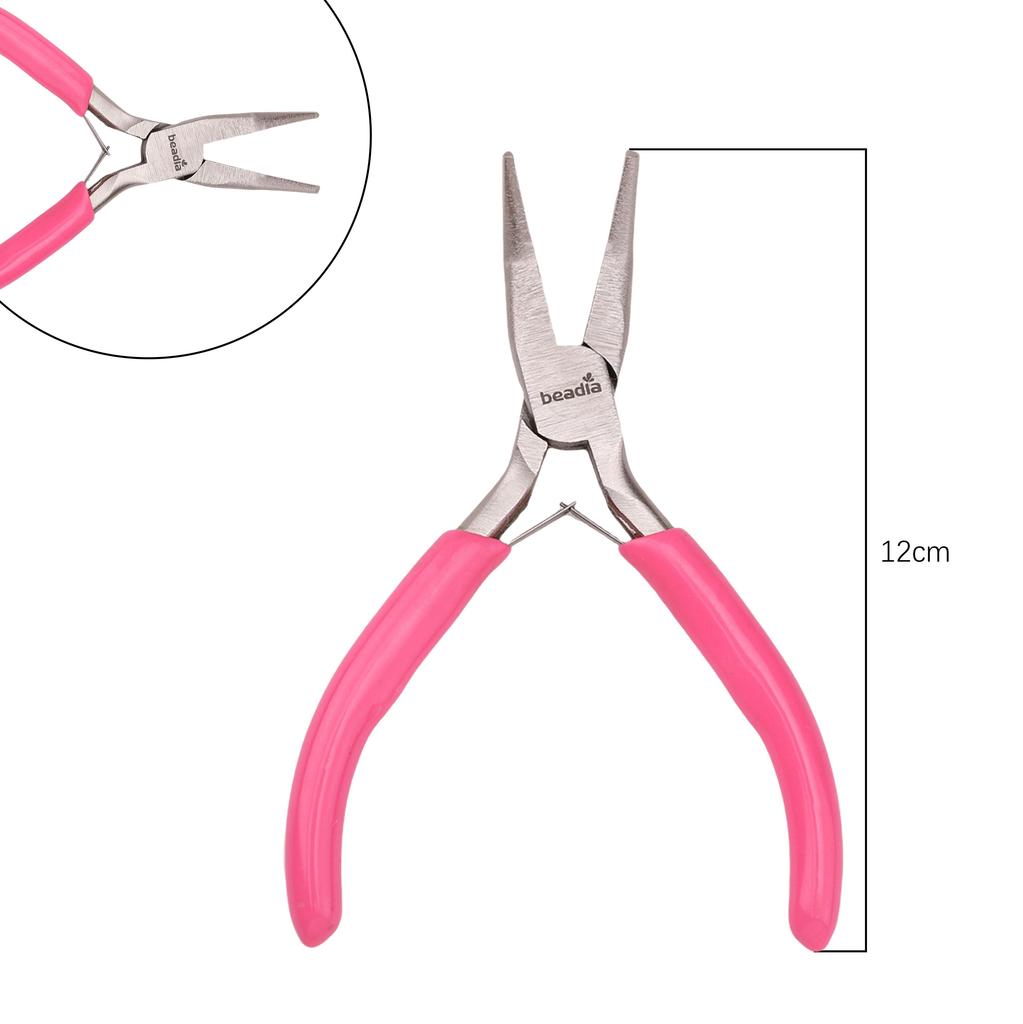 Cute Fuchsia Handle Anti-slip Splicing and Fixing Jewelry Pliers Tools & Equipment Kit for DIY Jewelery Making Needlework