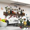Kitchen Decor Colorful Kitchen Wall Sticker PVC Self-Adhesive Peel-and-apply Installation DIY Customizable Design