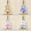 Plush Teddy Bear Keychain With Cartoon Dress For Kids And Bag Decor