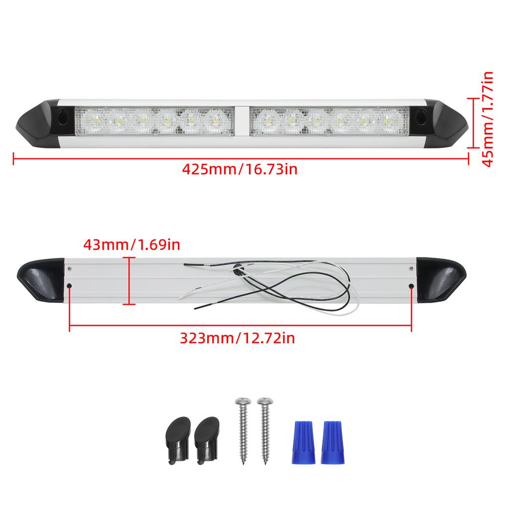 12 LED Wohnmobil LED Markisen Verandaleuchte Außenwandleuchte 12V Für Wohnmobil Wohnwagen Van Camper Türbeleuchtung Wohnmobil 12 LEDs Verandalichter