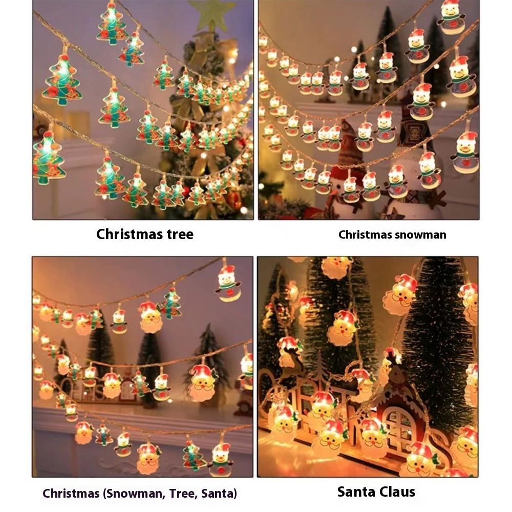 New Christmas Old Man Snowman Christmas Tree Decorative Light Window Creative Pendant Pendant Colorful Light String