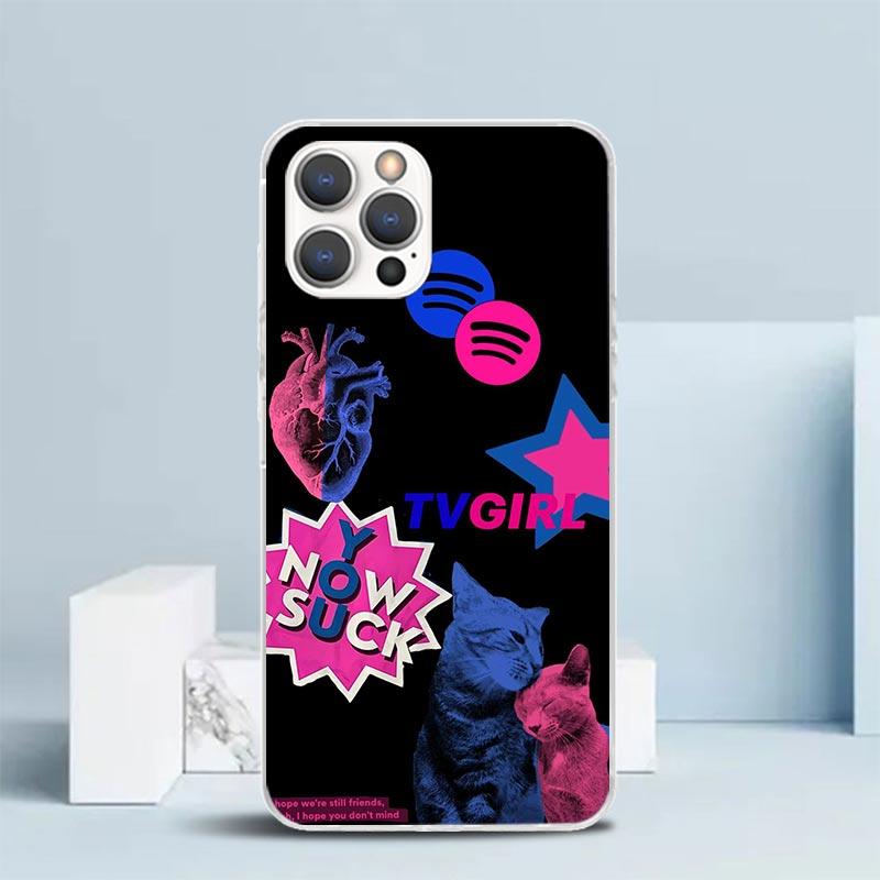

TV Girl Album Soft Cover for iPhone 16 17 Air 15 14 Pro Max 16E Phone Case 13 Mini 12 11 7 SE 8 Print Pattern Fit Cases 16 17 Ai iPhone 12 Pro Max