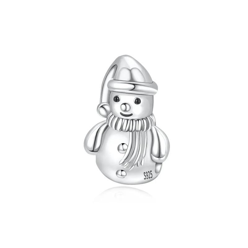 925 Silver Christmas Charm Santa Claus Reindeer Snowflake Bead for DIY Bracelet Jewelry Gift