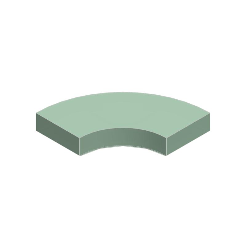 10PCS 27925 Tile Round Corner 2x2 4Rings without Holes Block Moc Compatible with Brick DIY Toys
