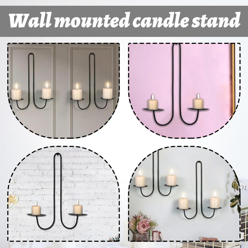 Candlestick Iron Art Living Room Home Wall-mounted Candle Placement Candlestick