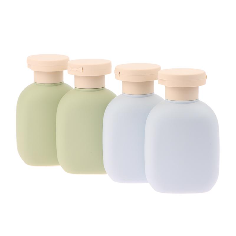 2/4 Pezzi Bottiglie Squeeze Vuote da 100ml con Tappo Flip Ricaricabili in Plastica da Viaggio Ricaricabili Per Lozione Shampoo Balsamo