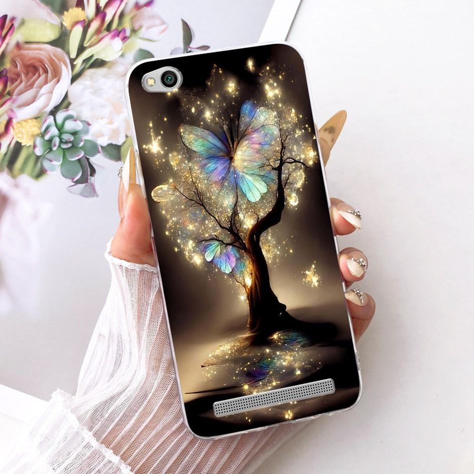 For Cover Xiaomi Redmi 4A 5A 4 4X Go Phone Case Popular Butterfly Flower Soft Slim Silicone Back Cover For Redmi4a Redmi4x Shell