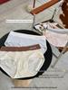 New Dopamine Colorblock Chocolate Cotton Women's Mid-Rise Panties - Antibacterial, Breathable, Comfortable, Skin-Friendly.