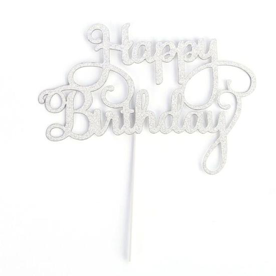 

1Pc Happy Birthday Dessert Cake Topper Inserted Card Party Favors Decoration