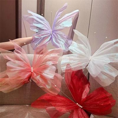 50cm Simulation Butterfly 3D Wedding Decoration Handmade Floral ArrangementDecoration Hollow Large Hanging Gauze Fake Butterfly