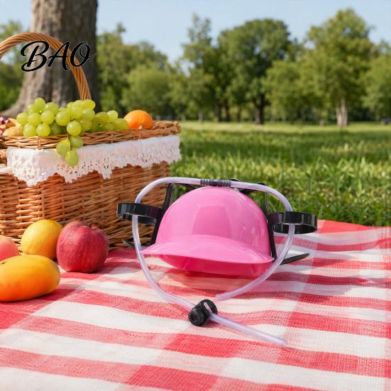 Párty pokrývka hlavy Klobouk na pití se slámkou, Pijácký klobouk pro dospělé, Plastová líná helma, Hands-free kreativní pivo Narozeninové večírky Festivaly Doma