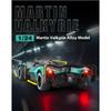 1/24 Martin Valkyrie Model Toy Cars Alloy Diecast Sound Light Doors Opened Pull Back Shock Absorption Toy Vehicles Kids Gifts
