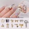 Luxury Zirconia Rhinestone Bow Nail Art Accessories