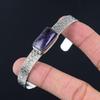 Anniversary Gift For Her Natural Star Amethyst Bangle Adjustable 925 Silver