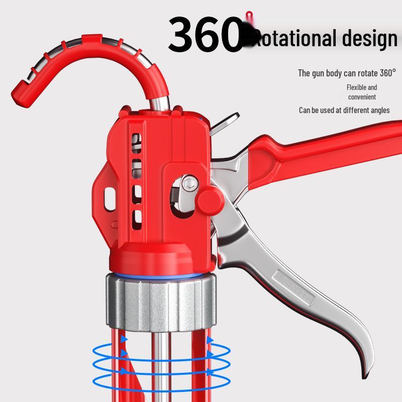 Semicircular Silicone Soft Caulking Glass Glue Gun with Auto Break and Labor-Saving Design