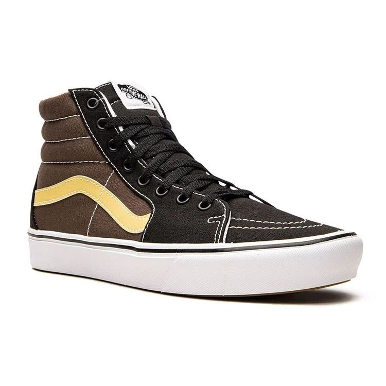 Vans Sk8-Hi High-Top Casual Skate Shoes Unisex Sneakers Black Brown Yellow VN0A3WMB8U8