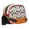Coach Camera 19 Graffiti Print College Style Badge Leather Camera Bag Women Shoulder Bag White 4888-B4DMH