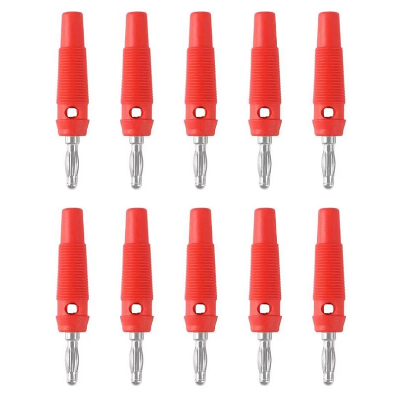 10pcs 4mm Banana Plugs 32A High Current Screw Type Banana Plug Male Connectors Adapters