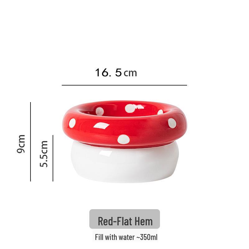 Ceramic Cat Bowl for Food & Water, Protects Cervical Vertebrae, Pet Feeding Basin for Cats & Dogs
