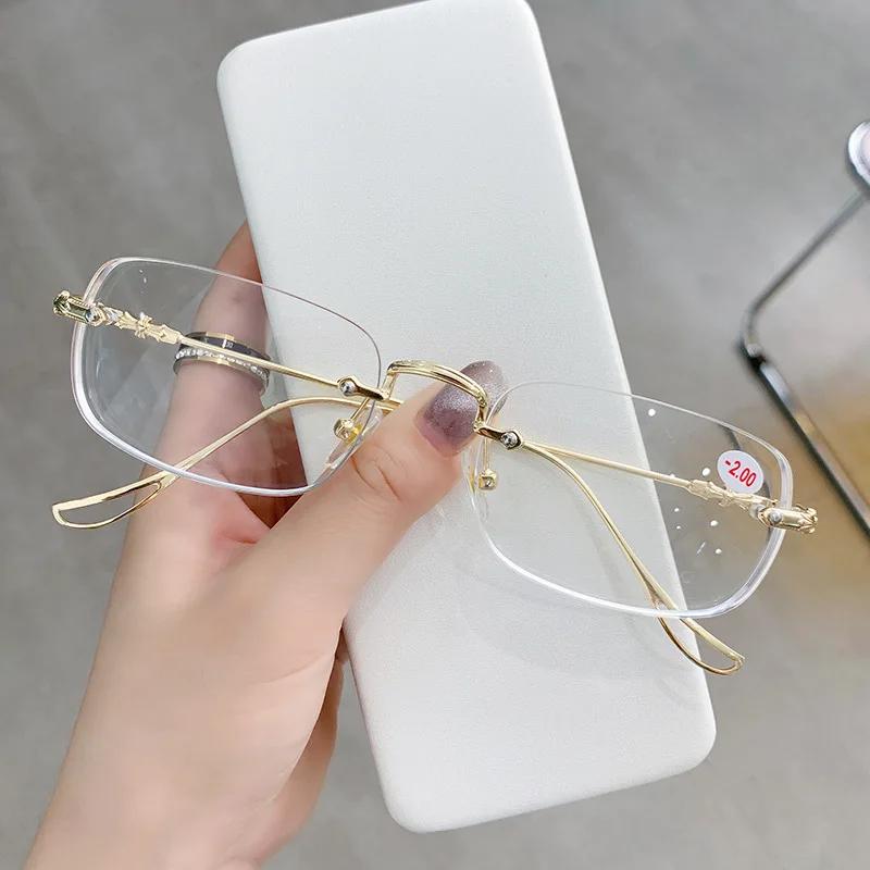 Frameless Small Square Ultra Light Eyewear New Anti Blue Presbyopic Eyeglasses Unisex High Definition Anti Ray Reading Glasses