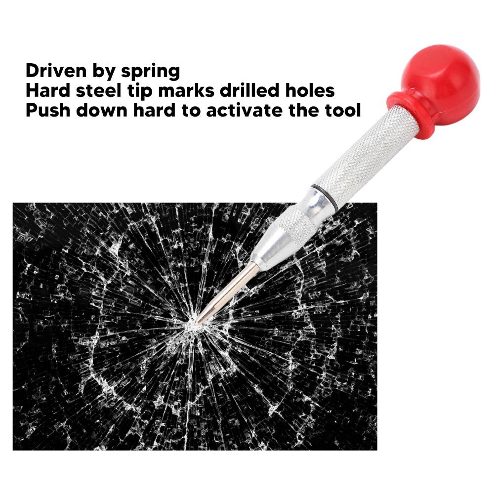 2pcs Reinforced Head Automatic Center Punch Hard Tip Metal Punch Tool Home Workshop