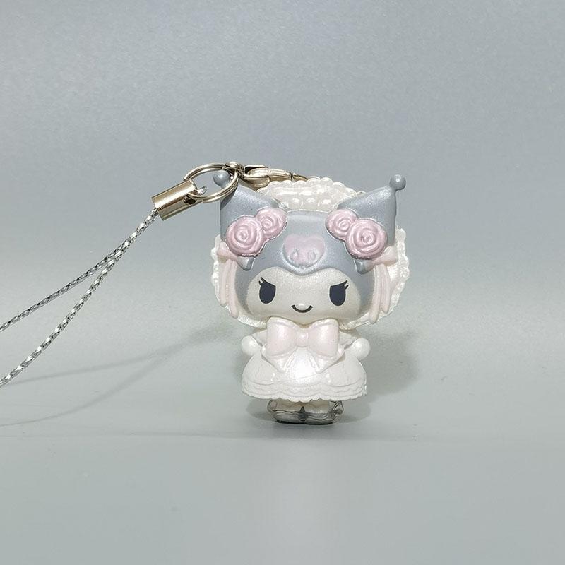 Sanrio Anime 4Cm Keychain Cos Hello Kitty Cat Figure Doll Kawaii Cake Room Decoration Christmas Toy Gifts For Girls Children
