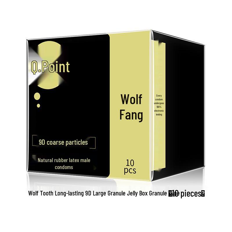 Q Point Thorn Set: Erotic Couples' Condoms with Large Particles, 2pcs/pack
