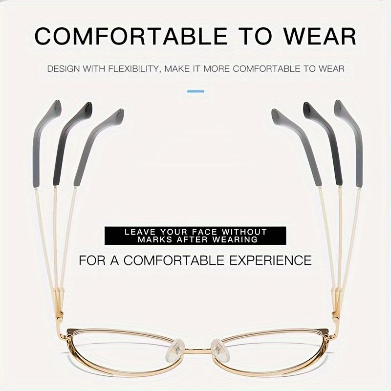 1Pcs Sweet Wind Color Change Anti Blue Light Glasses Cute Metal Elliptical Frame Women'S Fashion Glasses