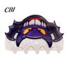 Shark Hair Claw Back Head Claw, Reinforced Clip with Elastic Base, Halloween Skull Bat Design Pumpkin Patterns for Bun Half-Tied Style Transparent
