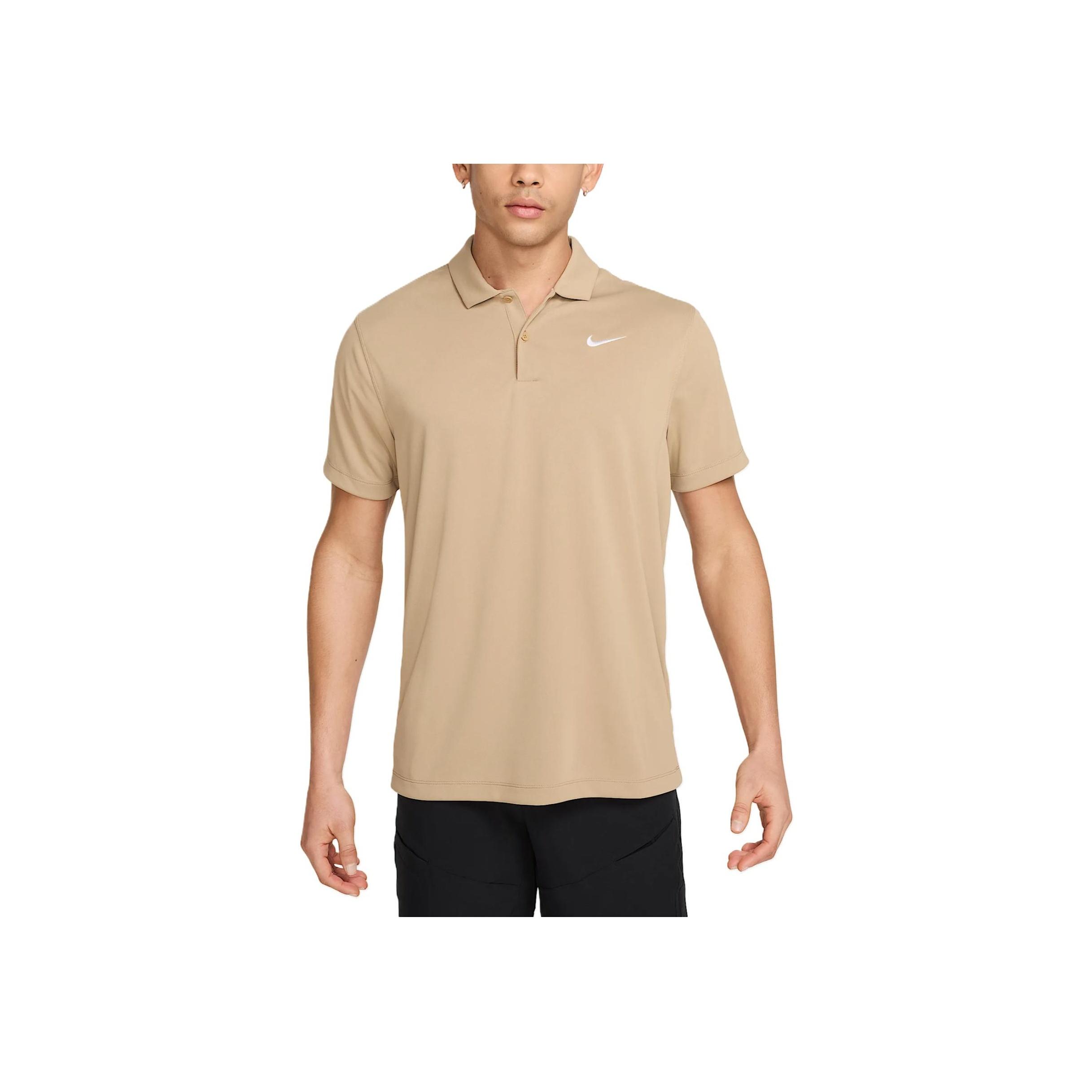 Nike Court Dri-Fit Schnelltrocknendes Tennis-Polo Bequem Modisch Vielseitig Kurzarm-T-Shirt Herren Oberteile Aprikose DH0857-297 XL beige