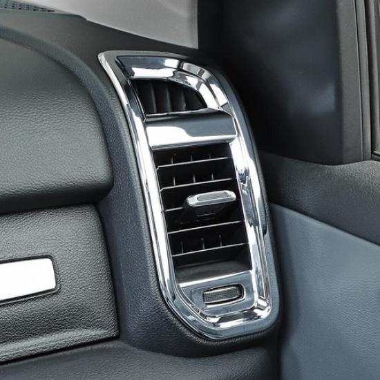 Center Console Side Air Vent Outlet Cover Trim For Dodge Ram 1500 2018+Chrome