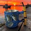 Der Traum des Anglers Keramiktasse 300ML Seltsame Angelrute Seltene Kaffeetassen Angelruten-Griff Hausparty Camping Bier Spezielles Trinken