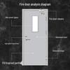 Steel Insulated Safety Fire Door for Escape Routes, Class A and B Certified