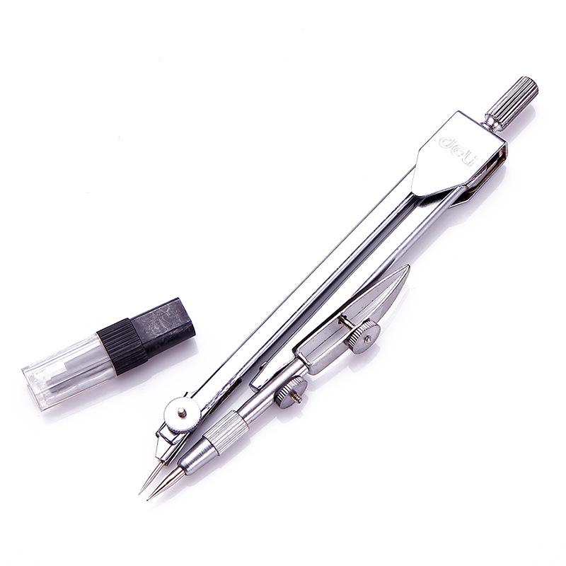 Deli 8601 Metal Compass: International Standard Student Drawing Compass with Lead Refill Standard