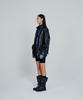 The Aétut Leather High Neck Jumper_Black