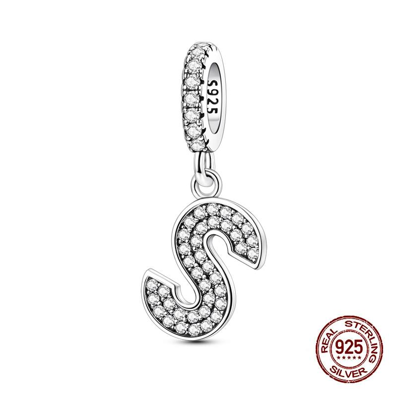 Classic Copper 26 Letters A-Z Alphabet Charms Beads Fit Original Bracelet Bangle Necklace Dangle Women Jewelry Gift