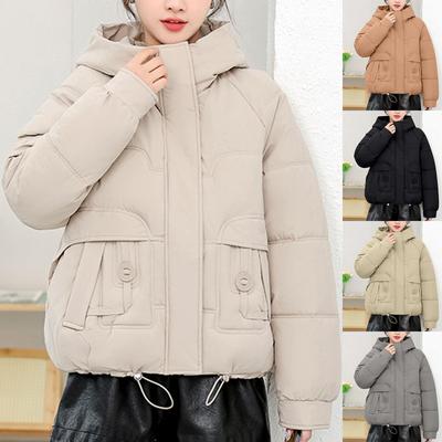 Winter Thickened Cotton-padded Jacket For Age Reduction, Largecollar, Hooded Short Cotton-padded Jacket, Slim And Loose Cotton-padded Jacket For Women