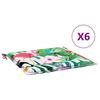 VidaXL Lot de 6 Coussins de Chaise de Jardin, Galettes de Siège Antidérapantes, Décoration Terrasse Patio Extérieur, 361019