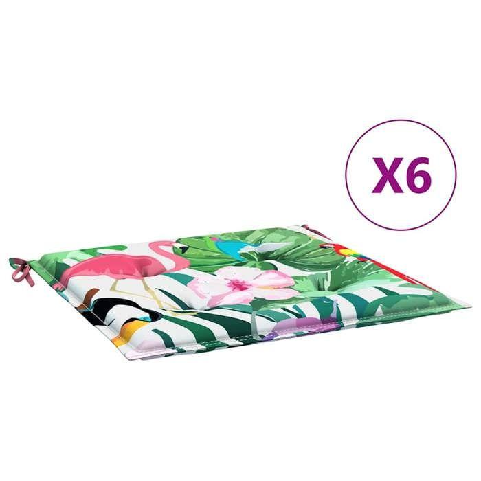 VidaXL Set of 6 Garden Chair Cushions, Non-Slip Seat Pads, Terrace Patio Outdoor Decoration, 361019