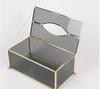 Glass Tissue Box Jewelry Boxes Napkin Flip Storage Paper Towel Holder Organizer Holders
