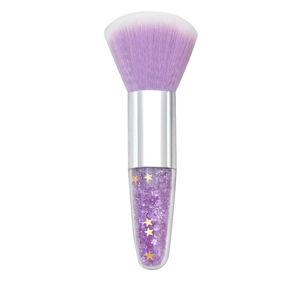 Nástroj na make-up štětce na tvářenky s jednoduchým křišťálovým diamantovým zrnem s průhlednou rukojetí