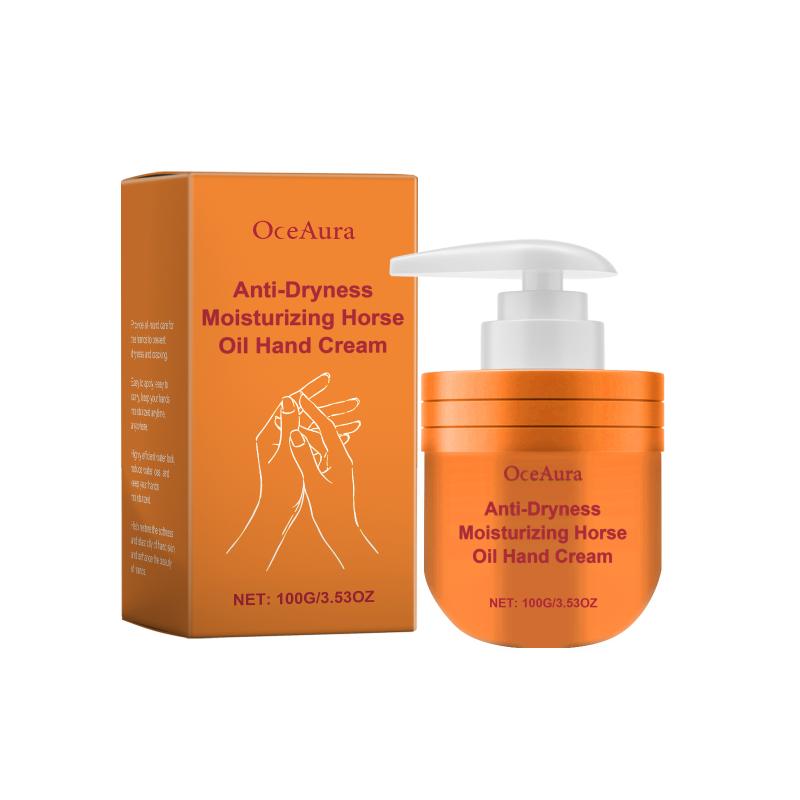 100G Horse Oil Hand Cream Nourish Dry Skin Moisturizing Soften Anti Cracked Repair Skin Barrier Fragrant Brighten Hand Care