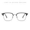 0 -0.5 -0.75 To -6.0 Half Frame Square Prescription Glasses For The Nearsighted Anti Blue Rays Presbyopic Glasses +0.5 To +4.0