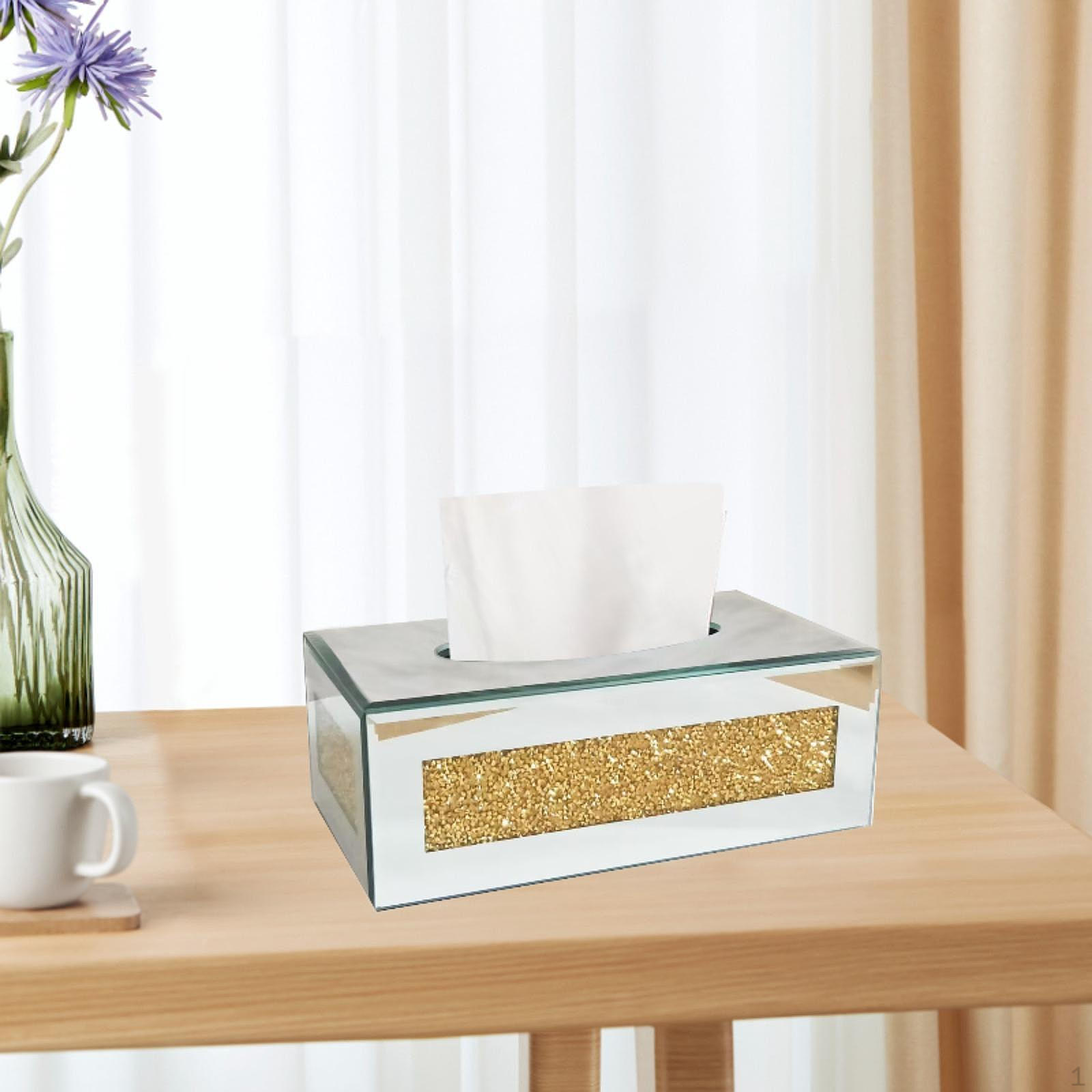 

Чехол для коробки с салфетками, органайзер для декора гостиной, диспенсер для отеля, для столешницы золотой